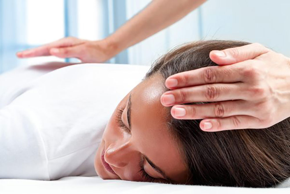 Reiki treatment in progress